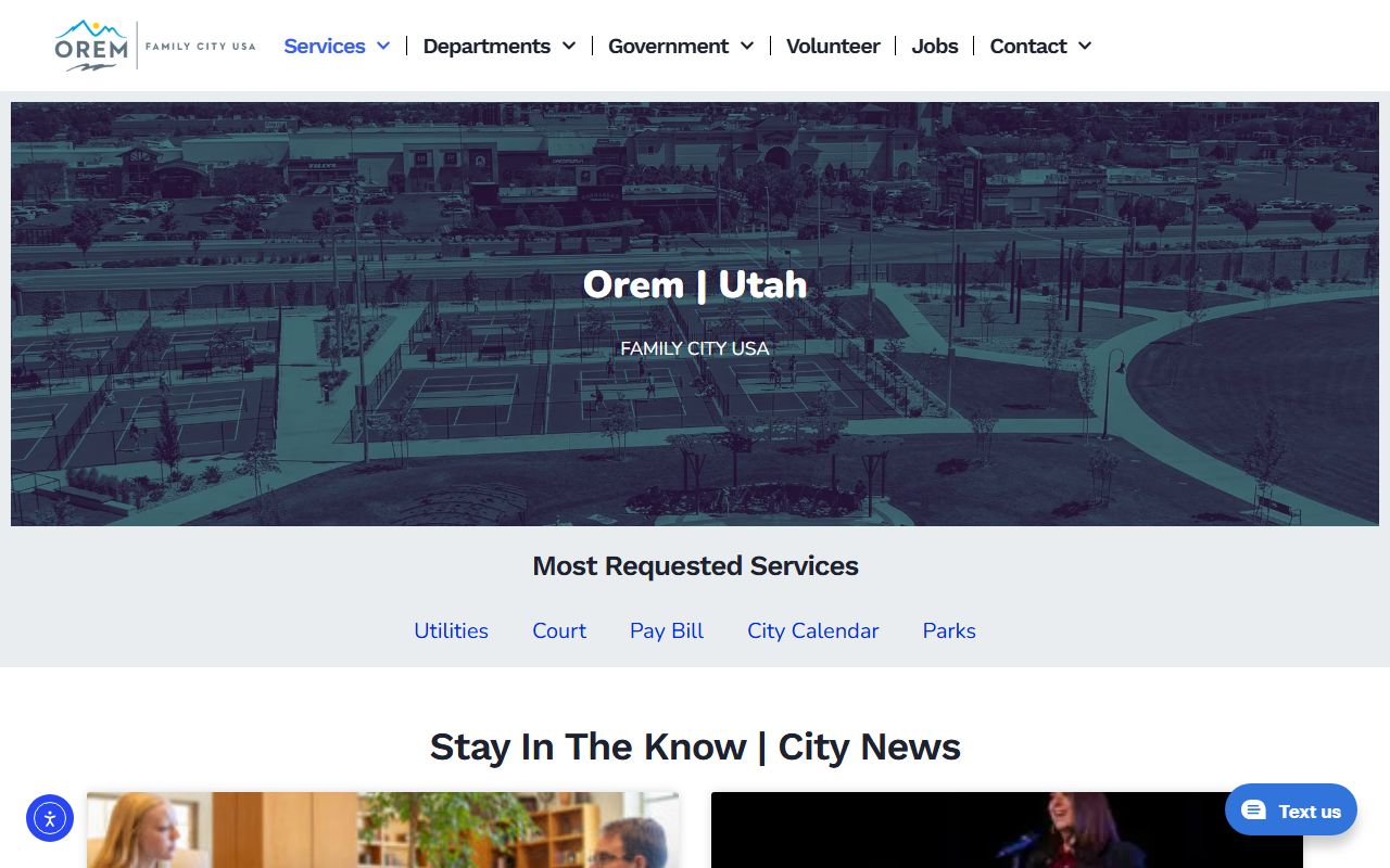 Orem City Justice Court information from the City of Orem website