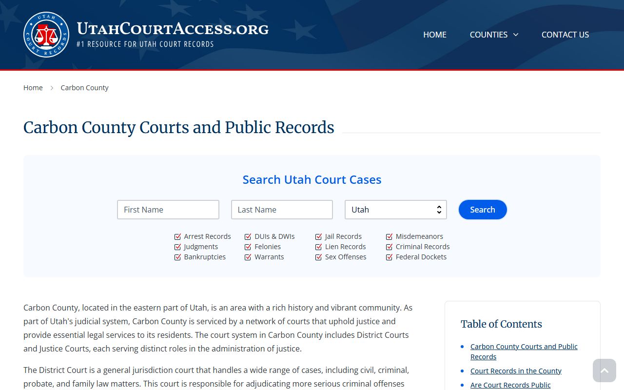 carbon county dissolution of marriage seventh district court price utah
