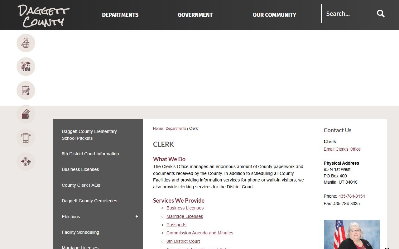 daggett county clerk office dissolution of marriage services manila utah